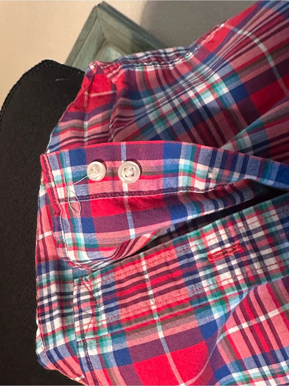 Ralph Lauren Red & Blue Plaid Button-Down Shirt